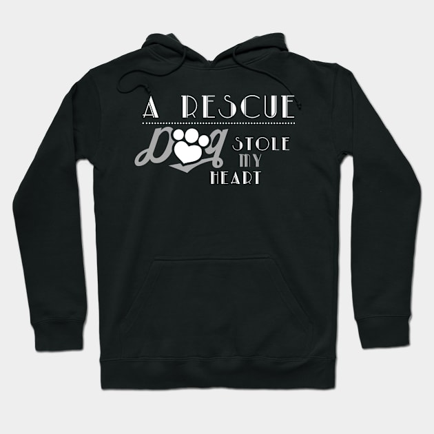 A Rescue Dog Stole My Heart - Dog Lovers Dogs Hoodie by fromherotozero